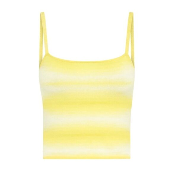 I AM DELILAH Mia Tank Top Lemon Stripe Size S - Picture 2 of 8